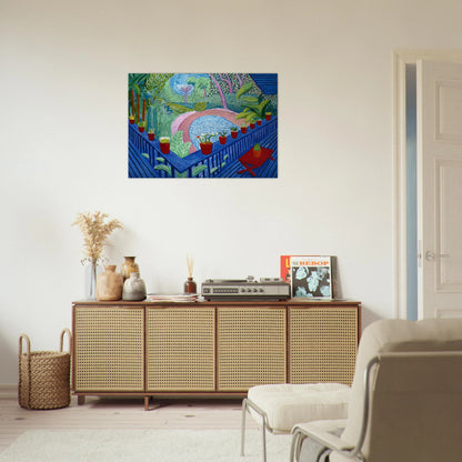 David Hockney - David Hockney Brushed Aluminum Print - 70x100 cm / 28x40 inches | David Hockney Aluminum Print | David Hockney Prints