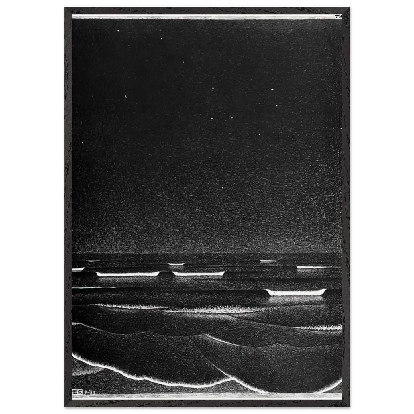 FLUORESCENT SEA - MC Escher Framed Art Print – Black Wooden Frame - Default Title - -Framed Art Print