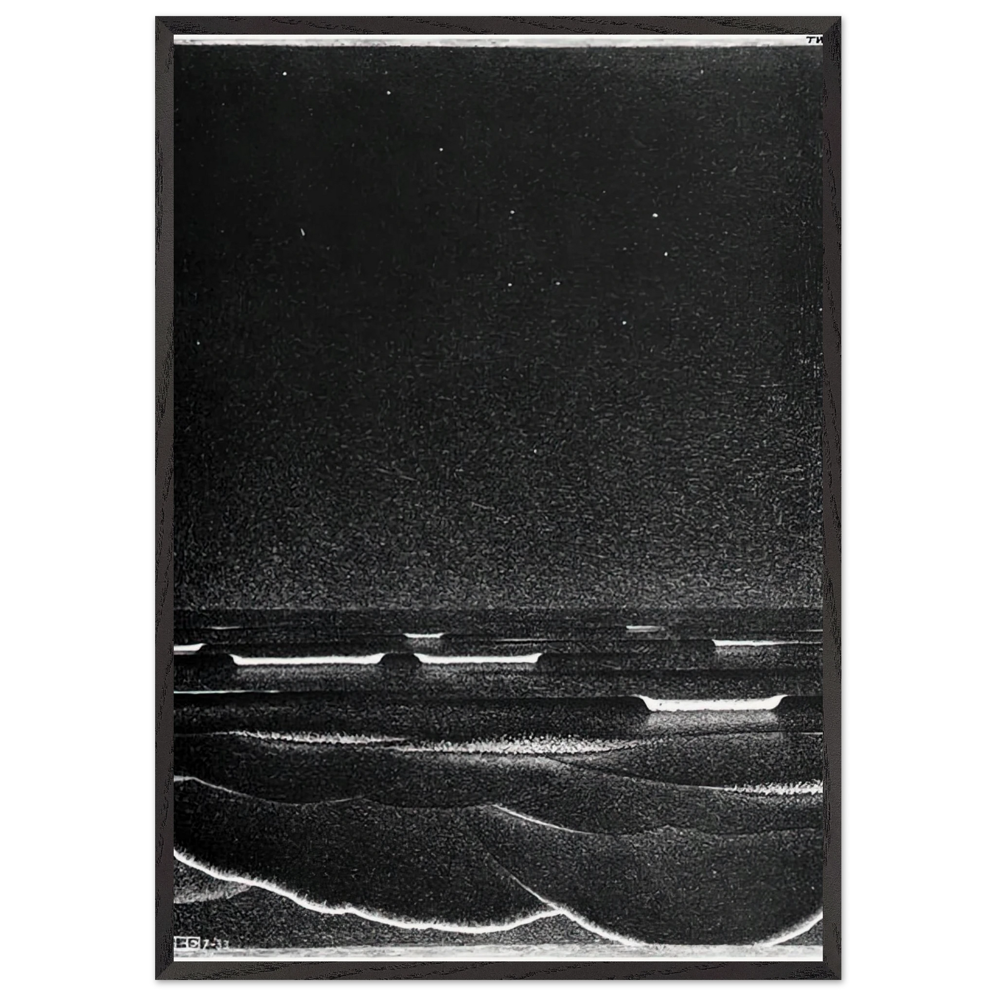 FLUORESCENT SEA - MC Escher Framed Art Print – Black Wooden Frame - Default Title - -Framed Art Print