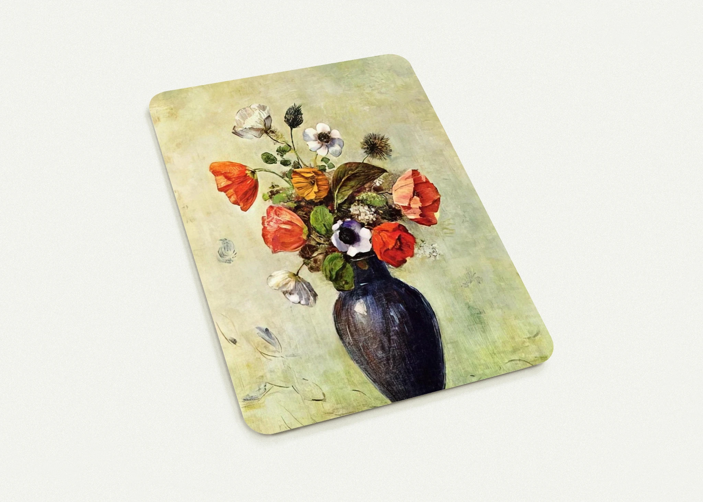 ANEMONES AND POPPIES IN A VASE By Odilon Redon Pack of 10 Post Cards | Odilon Redon Post Cards | A6 (10.5 x 14.8 cm) - 4.1 x 5.8 inches
