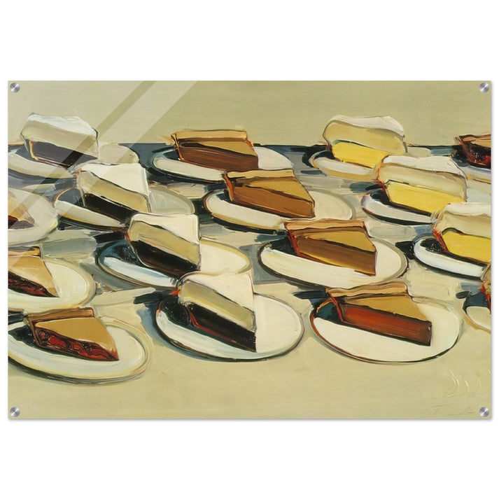 Pies, Pies, Pies - 1961 - Wayne Thiebaud Acrylic Print - 70x100 cm / 28x40″ inches