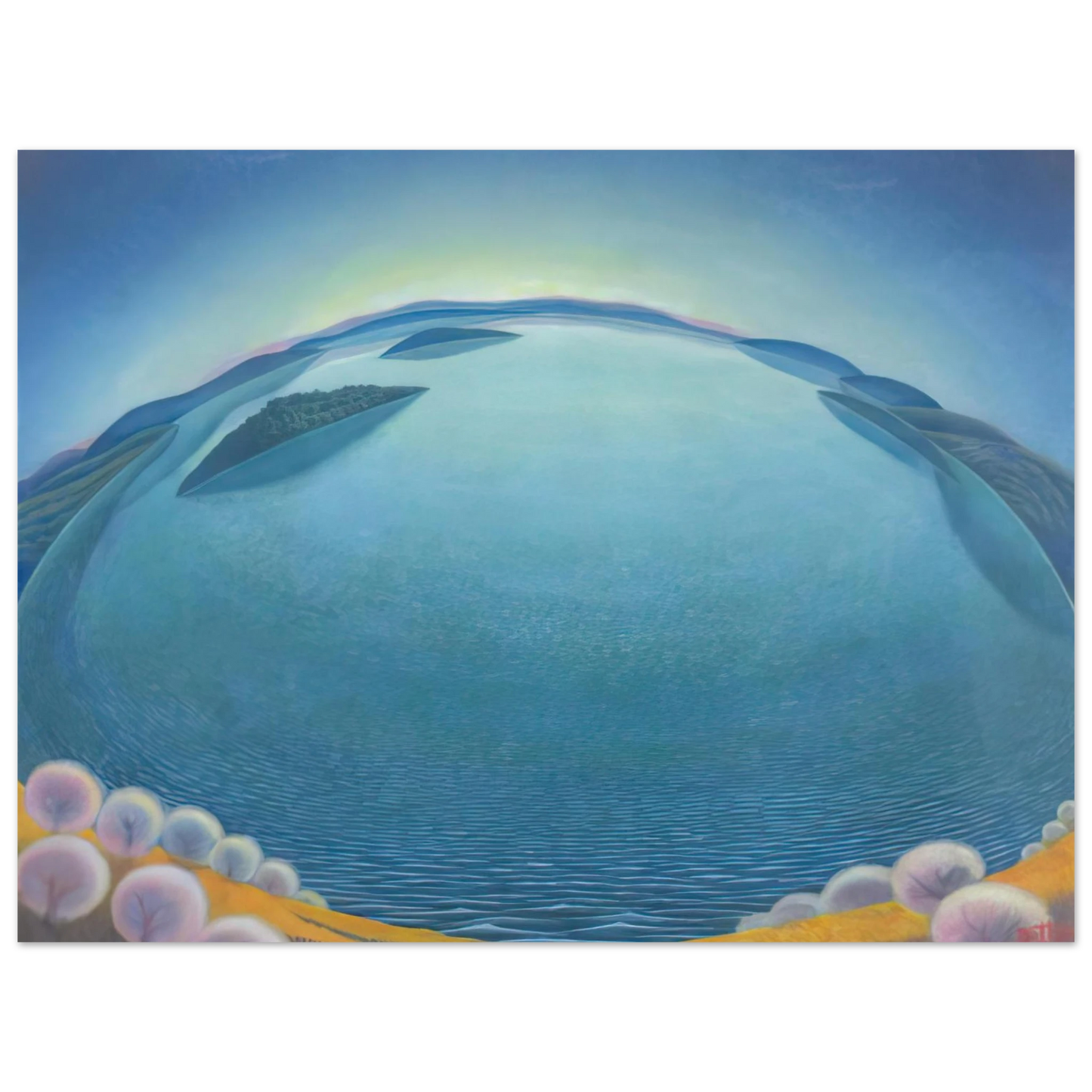 Gerardo Dottori - Lago-alba - 1942 Fine Art Poster - Default Title