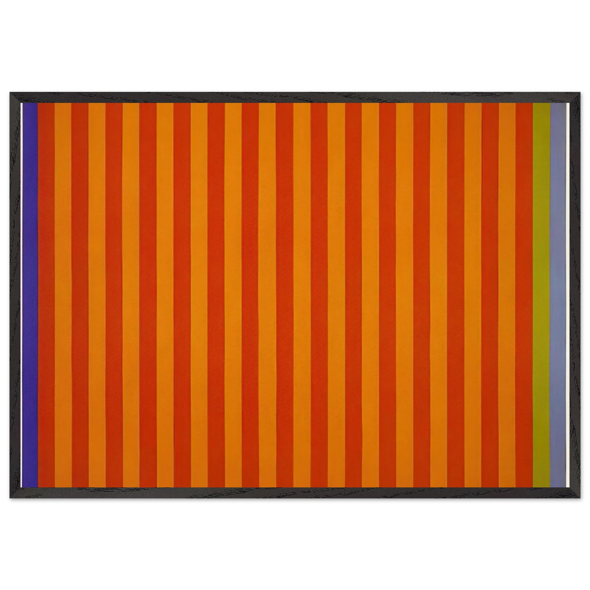 EdgesSolar Beat - 1962 - Gene Davis Framed Art Print – Black Wooden Frame - Default Title - -Framed Art Print