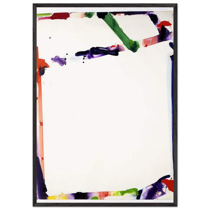 Wall artUntitled  SF71-045  - Sam Francis 70x100 cm / 28x40 inches Framed Art Print – Black Wooden Frame