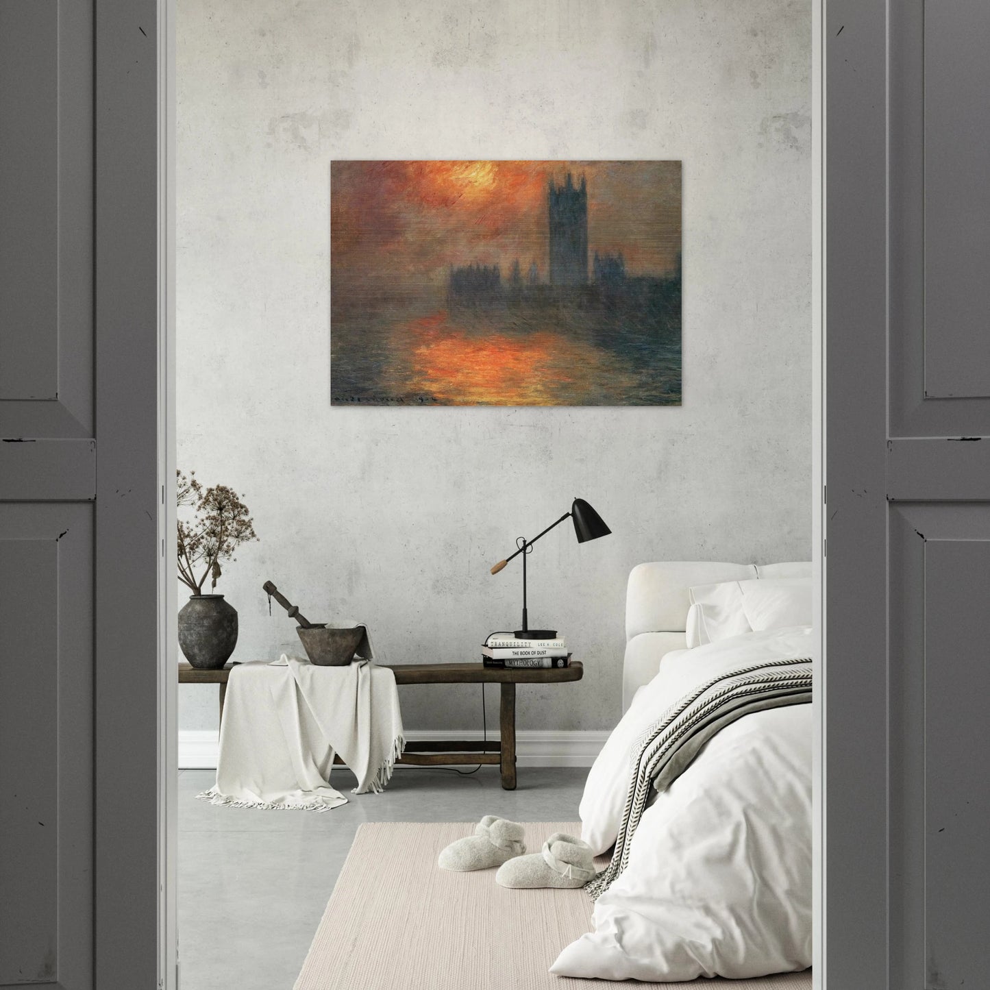 Houses of Parliament, Sunset - claude monet Brushed Aluminum Print - 70x100 cm / 28x40 inches | claude monet Aluminum Print | claude monet Prints
