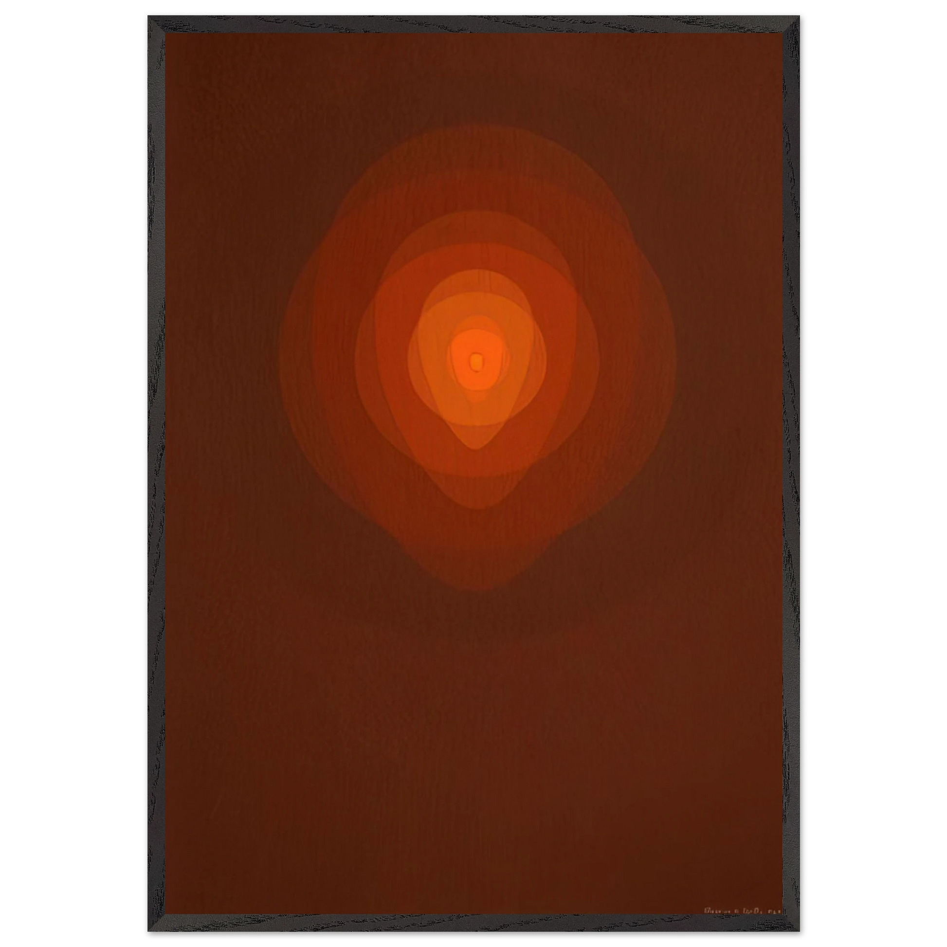 Red Mandala - 1967 - Clarence Holbrook Carter Framed Art Print – Black Wooden Frame - Default Title - -Framed Art Print