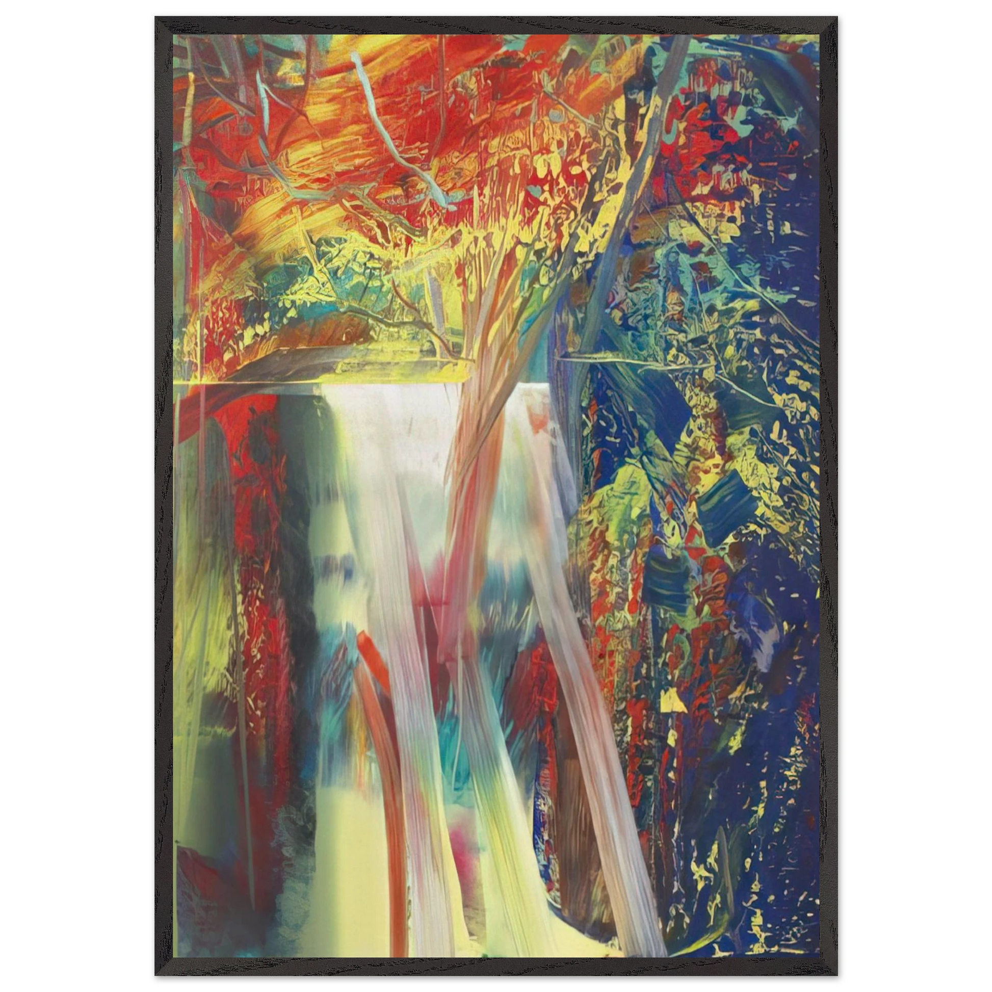 ABSTRACT PAINTING 610 1 - Gerhard Richter Framed Art Print – Black Wooden Frame - Default Title - -Framed Art Print