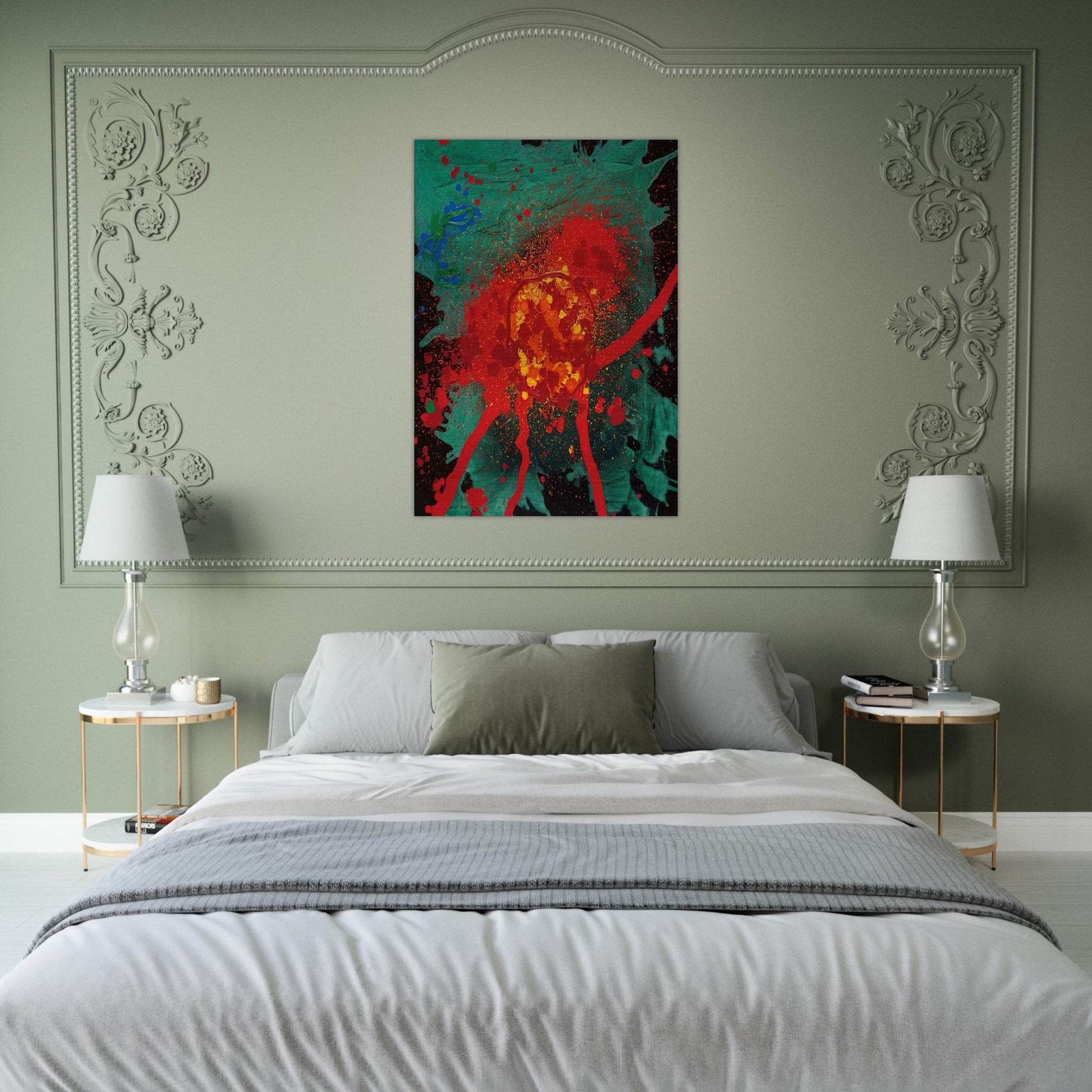 Blood Feud - 28.8.07 - 2007 - John Hoyland Brushed Aluminum Print - 70x100 cm / 28x40 inches | John Hoyland Aluminum Print | John Hoyland Prints