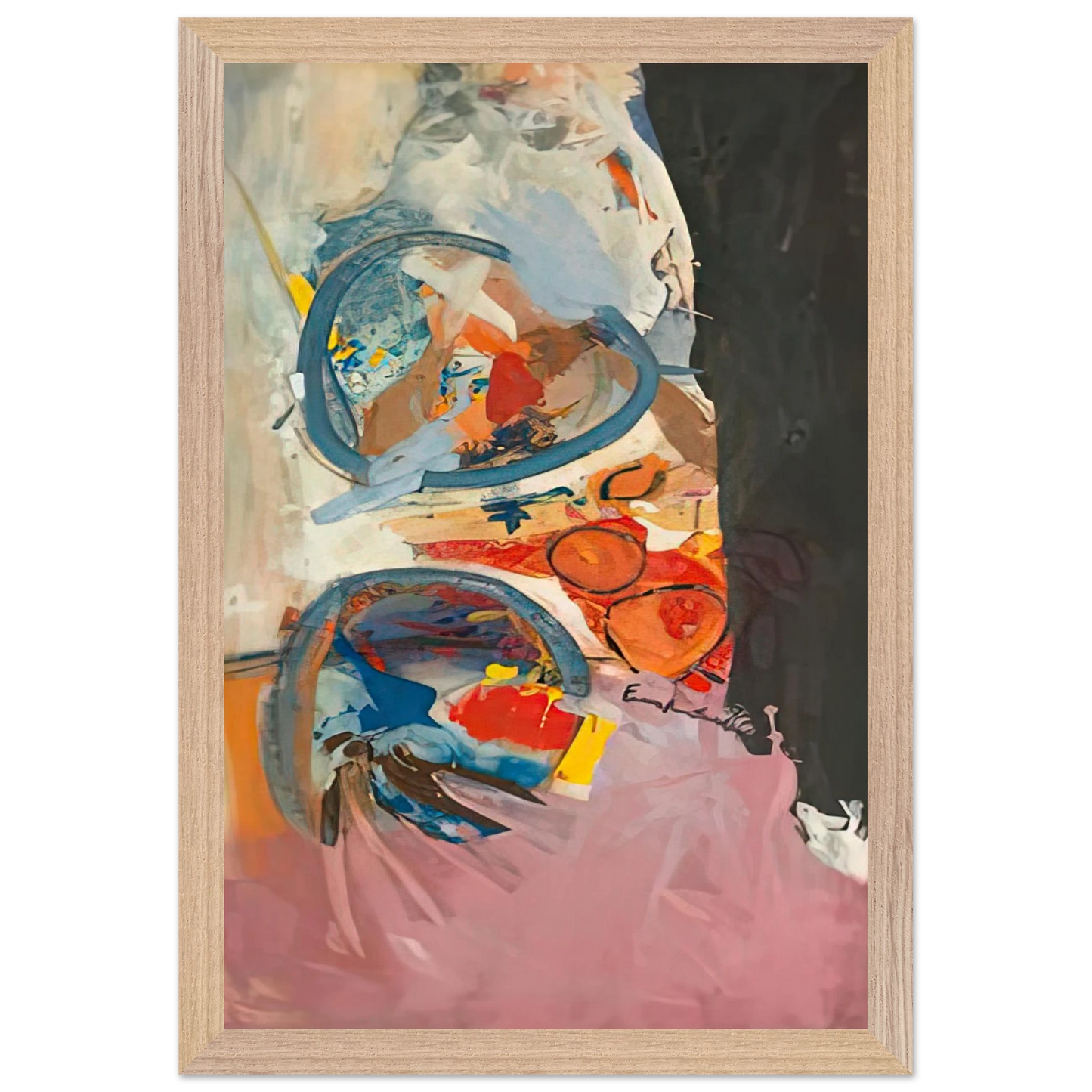 Helen Frankenthaler - Take Off, 1956- Wall Art - 21x29.7 cm / 8x12" - Premium Wooden Framed Poster With Fine Art Paper - Wood frame