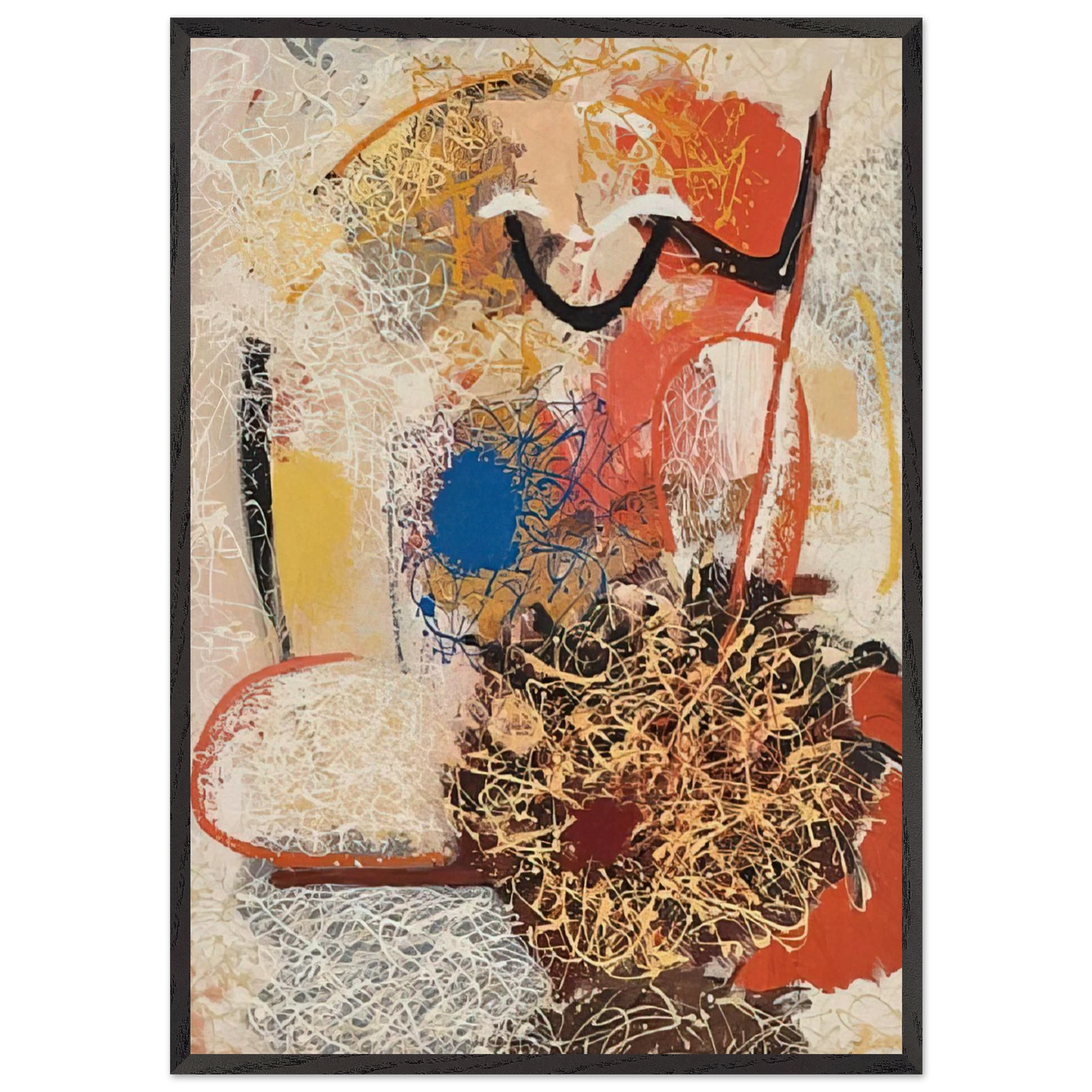 Untitled I - 1957 - John Ferren Framed Art Print – Black Wooden Frame - Default Title - -Framed Art Print