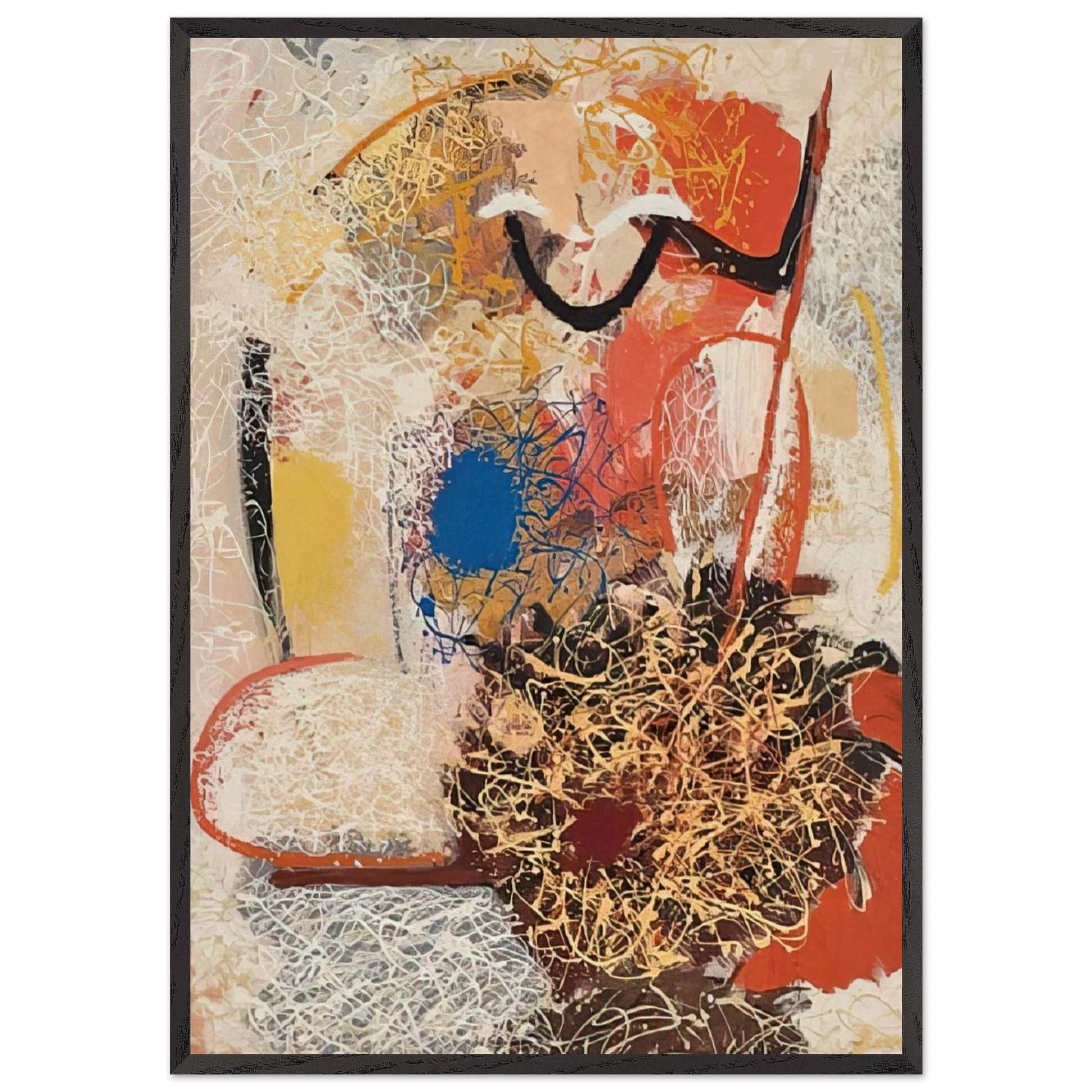 Untitled I - 1957 - John Ferren Framed Art Print – Black Wooden Frame - Default Title - -Framed Art Print