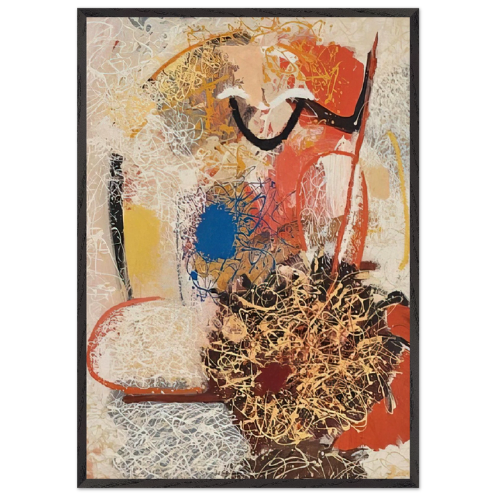 Untitled I - 1957 - John Ferren 70x100 cm / 28x40 inches Framed Art Print – Black Wooden Frame