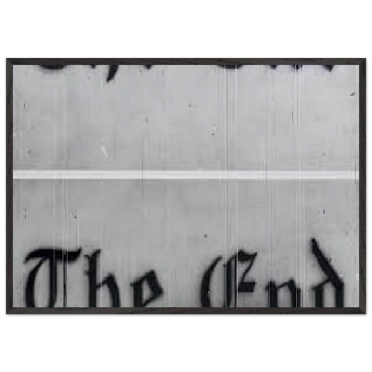 THE END 1991 - Edward Ruscha Framed Art Print – Black Wooden Frame - Default Title - -Framed Art Print