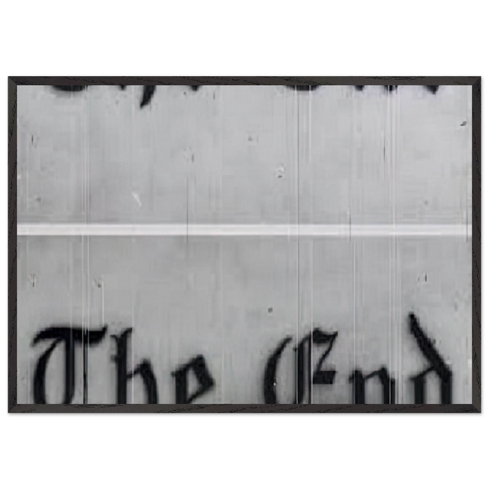 THE END 1991 - Edward Ruscha 70x100 cm / 28x40 inches Framed Art Print – Black Wooden Frame
