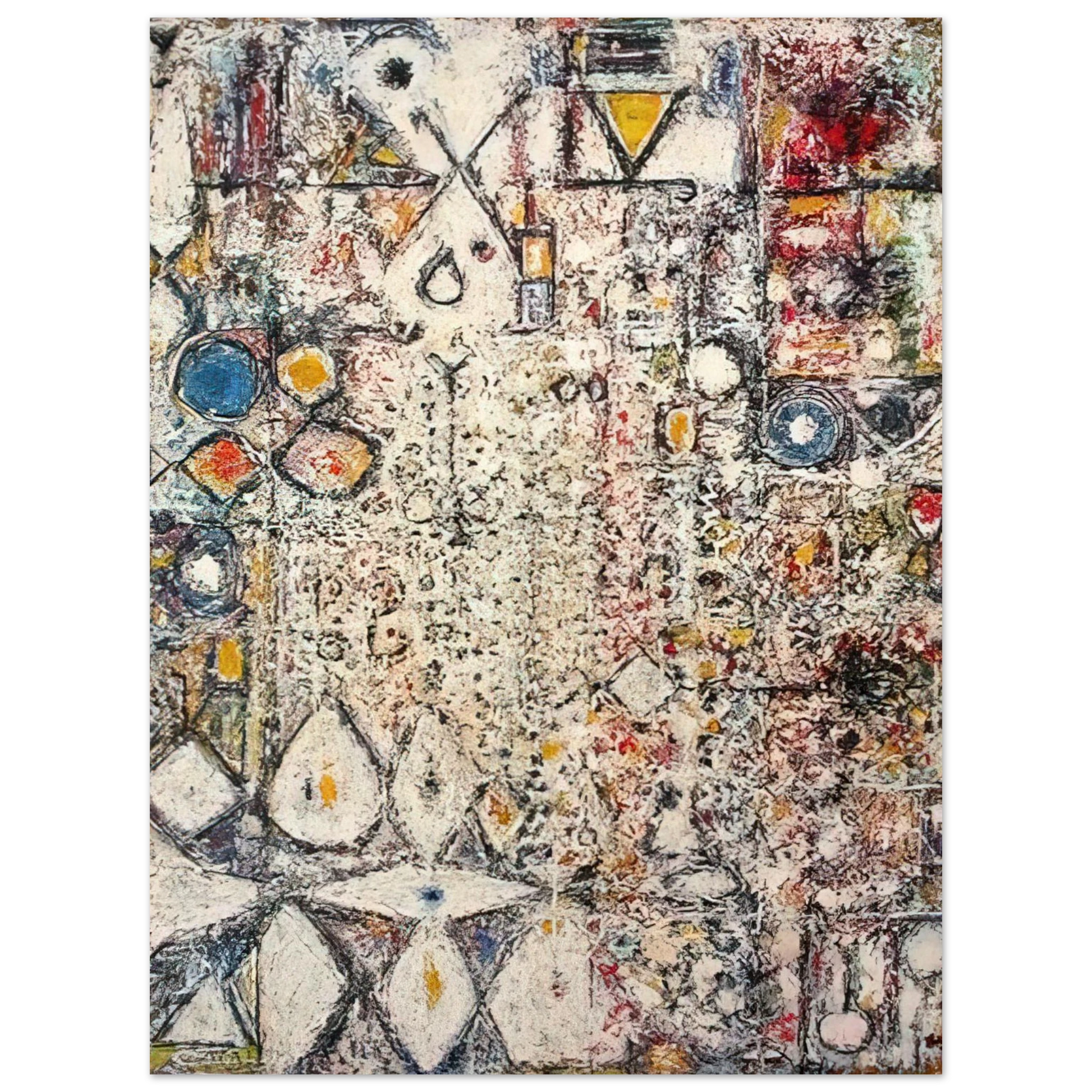 Richard Pousette-Dart - White Gothic #3 - 1957 Fine Art Poster - Default Title