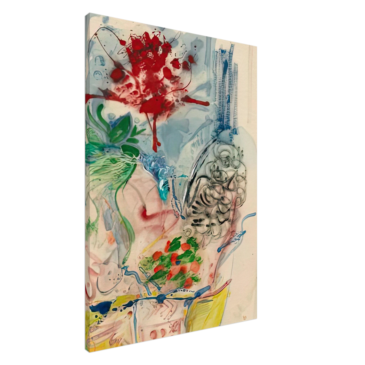 Helen Frankenthaler - L’Amour Toujours L’Amour, 1957- Wall Art - 21x29.7 cm / 8x12" - Premium Wooden Framed Poster With Fine Art Paper - Wood frame