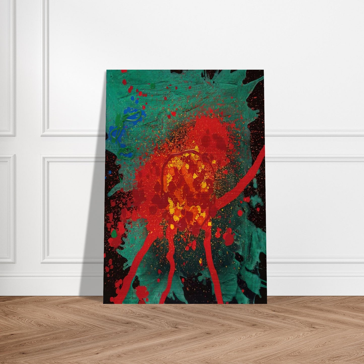 Blood Feud - 28.8.07 - 2007 - John Hoyland Brushed Aluminum Print - 70x100 cm / 28x40 inches | John Hoyland Aluminum Print | John Hoyland Prints