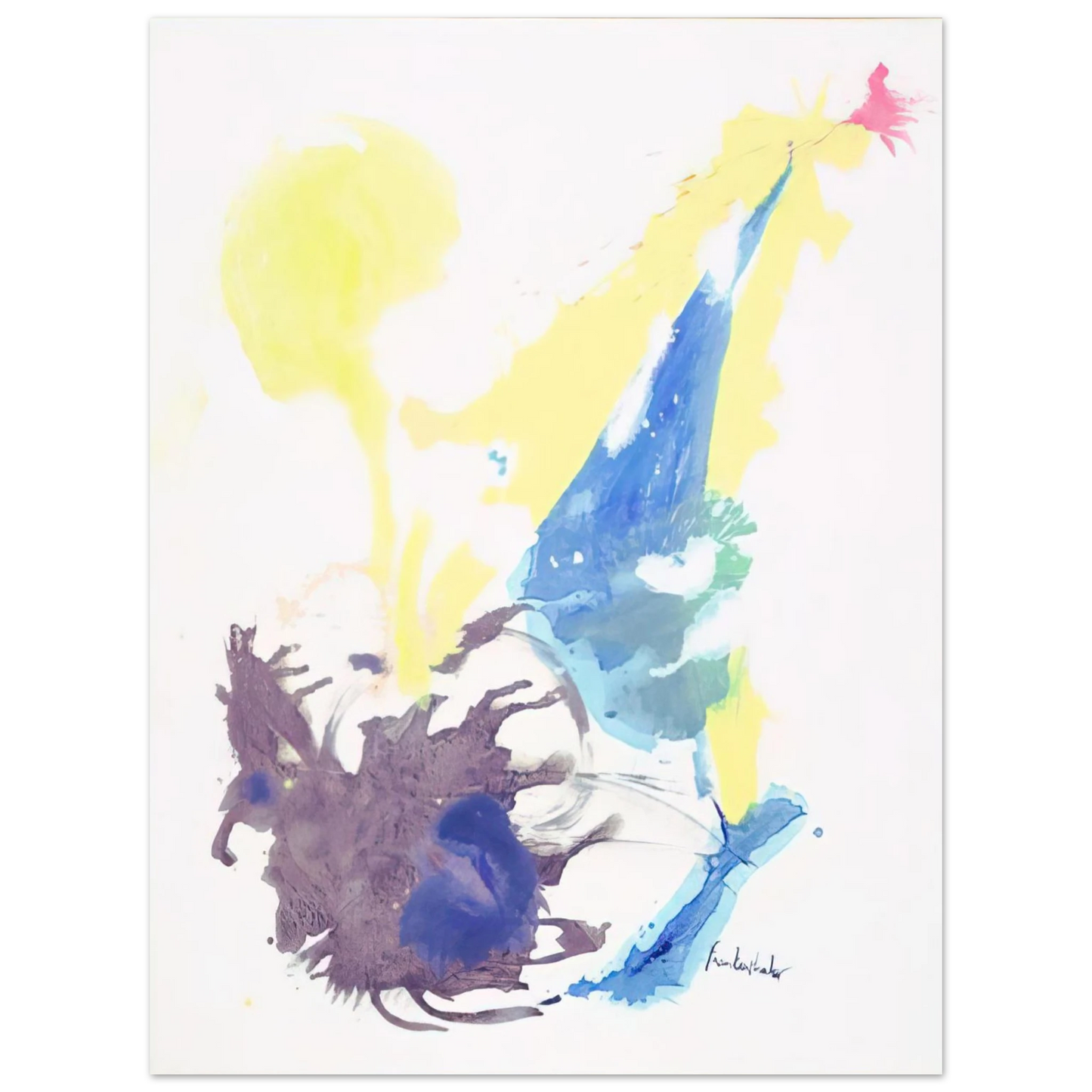 Helen Frankenthaler - Moving Day - 1961 Wall art - 30x40 cm / 12x16 inches - Premium Wooden Framed Poster With Fine Art Paper - Wood frame