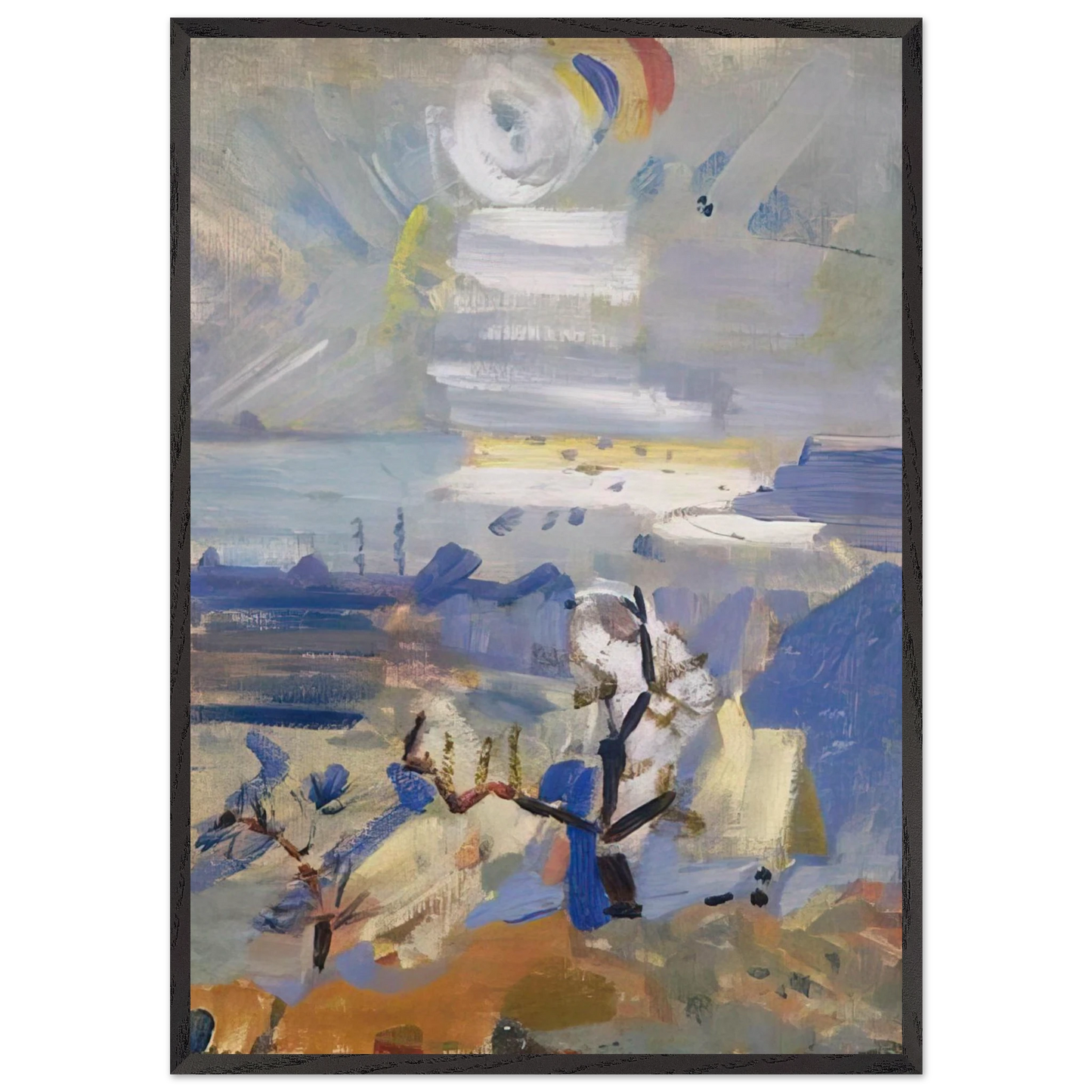 Weehawken Sequence No 30 - 1916 - John Marin Framed Art Print – Black Wooden Frame - Default Title - -Framed Art Print