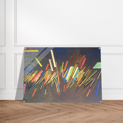 Green Line Painting - 1968 - Ronnie Landfield Acrylic Print - 70x100 cm / 28x40″ inches | Ronnie Landfield Wall Art | Ronnie Landfield Prints