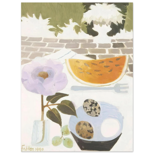 Mary Fedden - A Slice of Melon - 1990 Fine Art Poster - Default Title