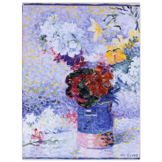 Henri-Edmond Cross - Flowers in a Glass Fine Art Poster - Default Title