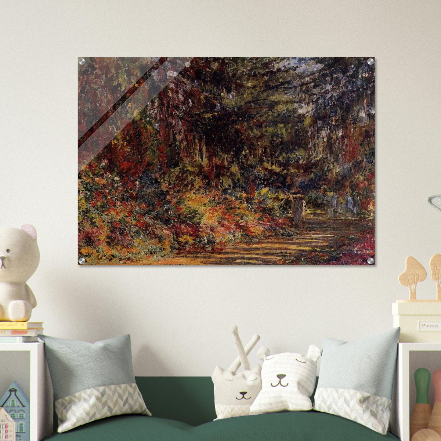 Path at Giverny - claude monet Acrylic Print - 70x100 cm / 28x40″ inches