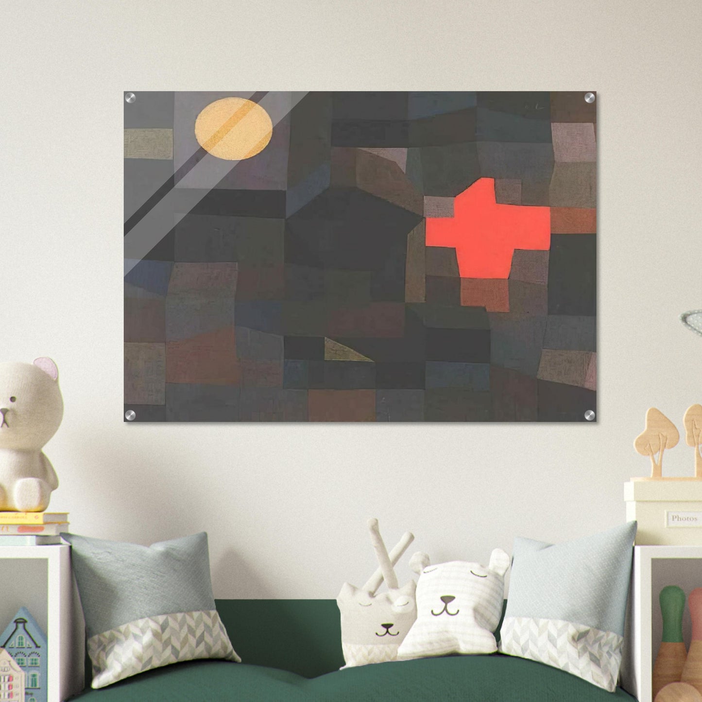 FIRE FULL MOON 1933 - Paul Klee Acrylic Print - 70x100 cm / 28x40″ inches | Paul Klee Wall Art | Paul Klee Prints