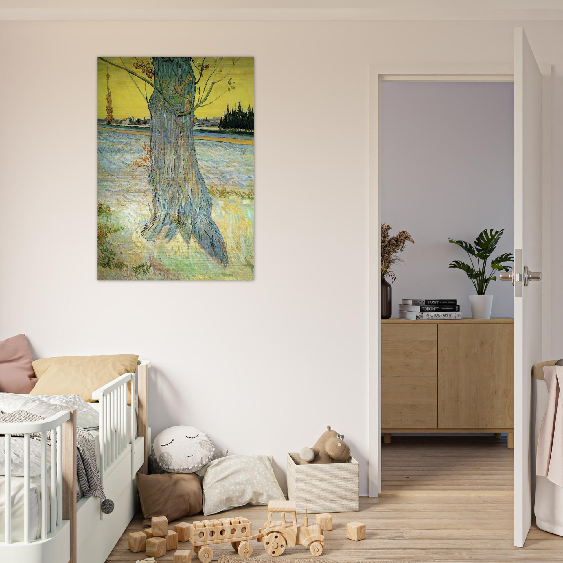 Trunk of an Old Yew Tree - Vincent van Gogh Brushed Aluminum Print - 70x100 cm / 28x40 inches | Vincent van Gogh Aluminum Print | Vincent van Gogh Prints