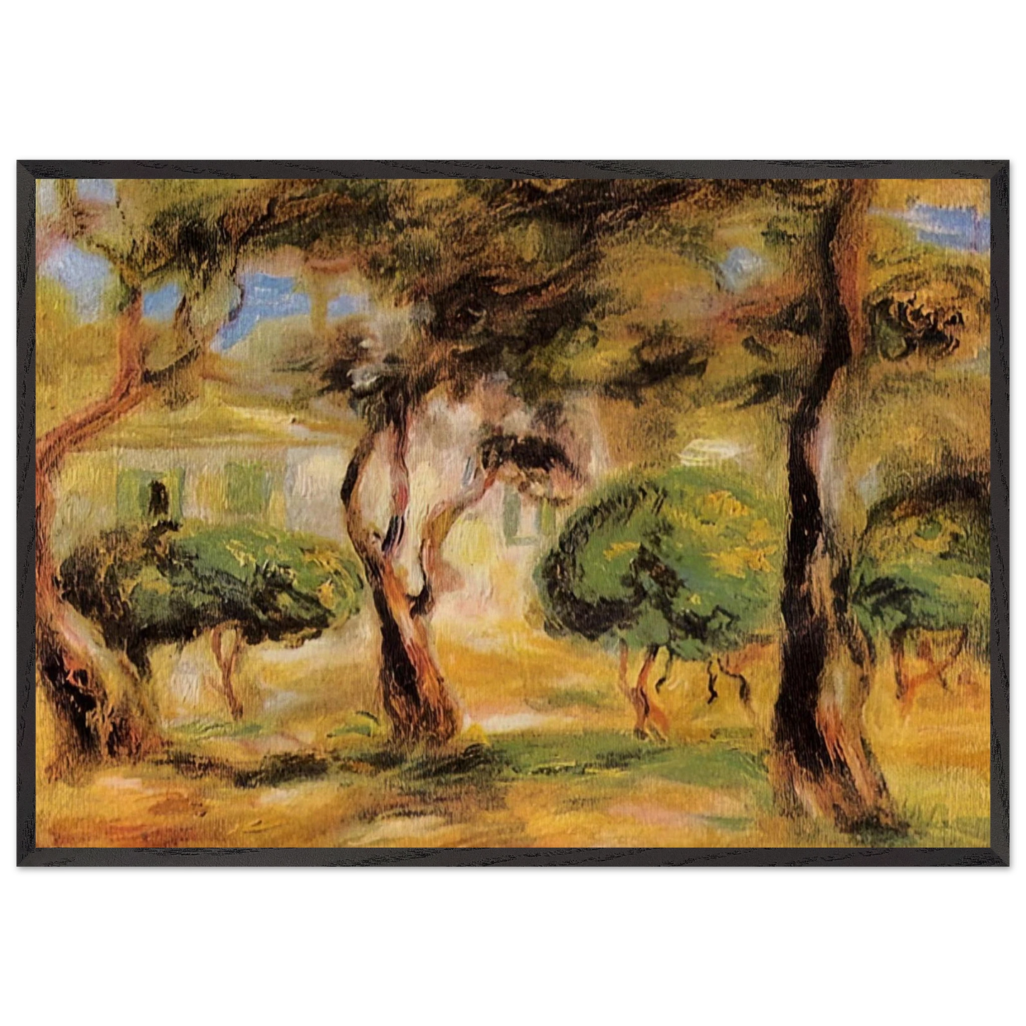 The Garden Collettes - Pierre-Auguste Renoir Framed Art Print – Black Wooden Frame - Default Title - -Framed Art Print