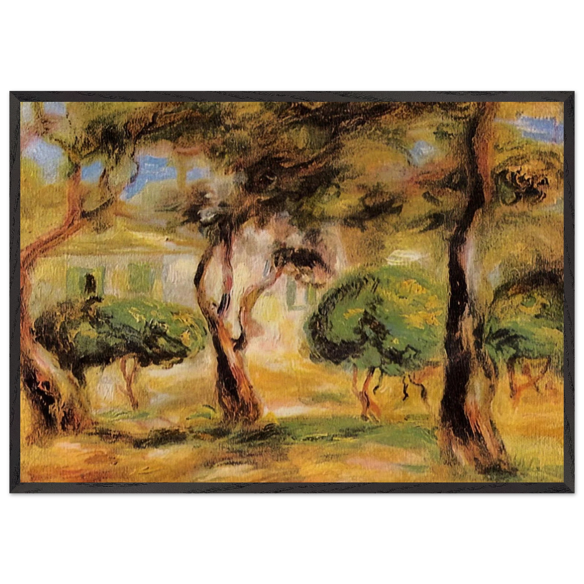 The Garden Collettes - Pierre-Auguste Renoir Framed Art Print – Black Wooden Frame - Default Title - -Framed Art Print