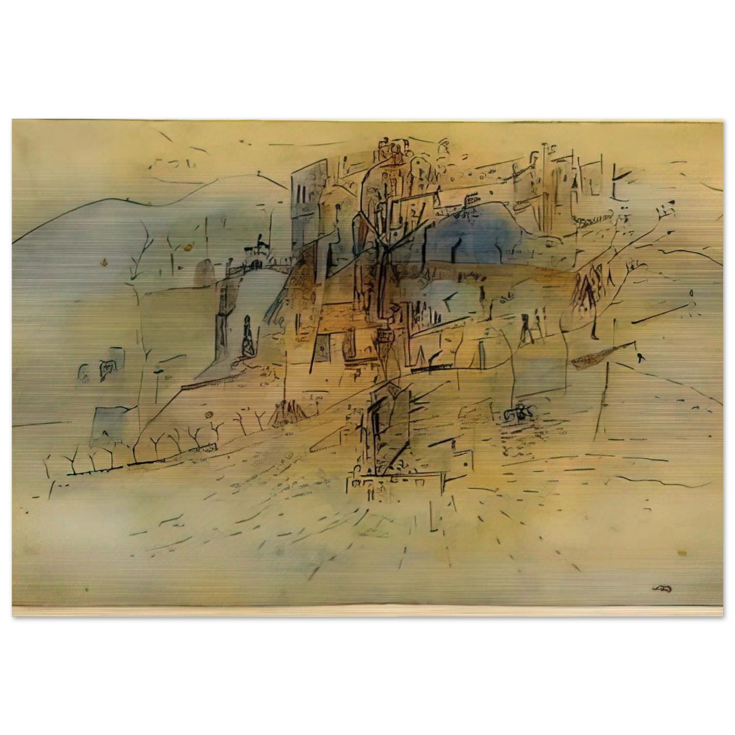 Cite - 1945 - Wols Brushed Aluminum Print - 70x100 cm / 28x40 inches | Wols Aluminum Print | Wols Prints