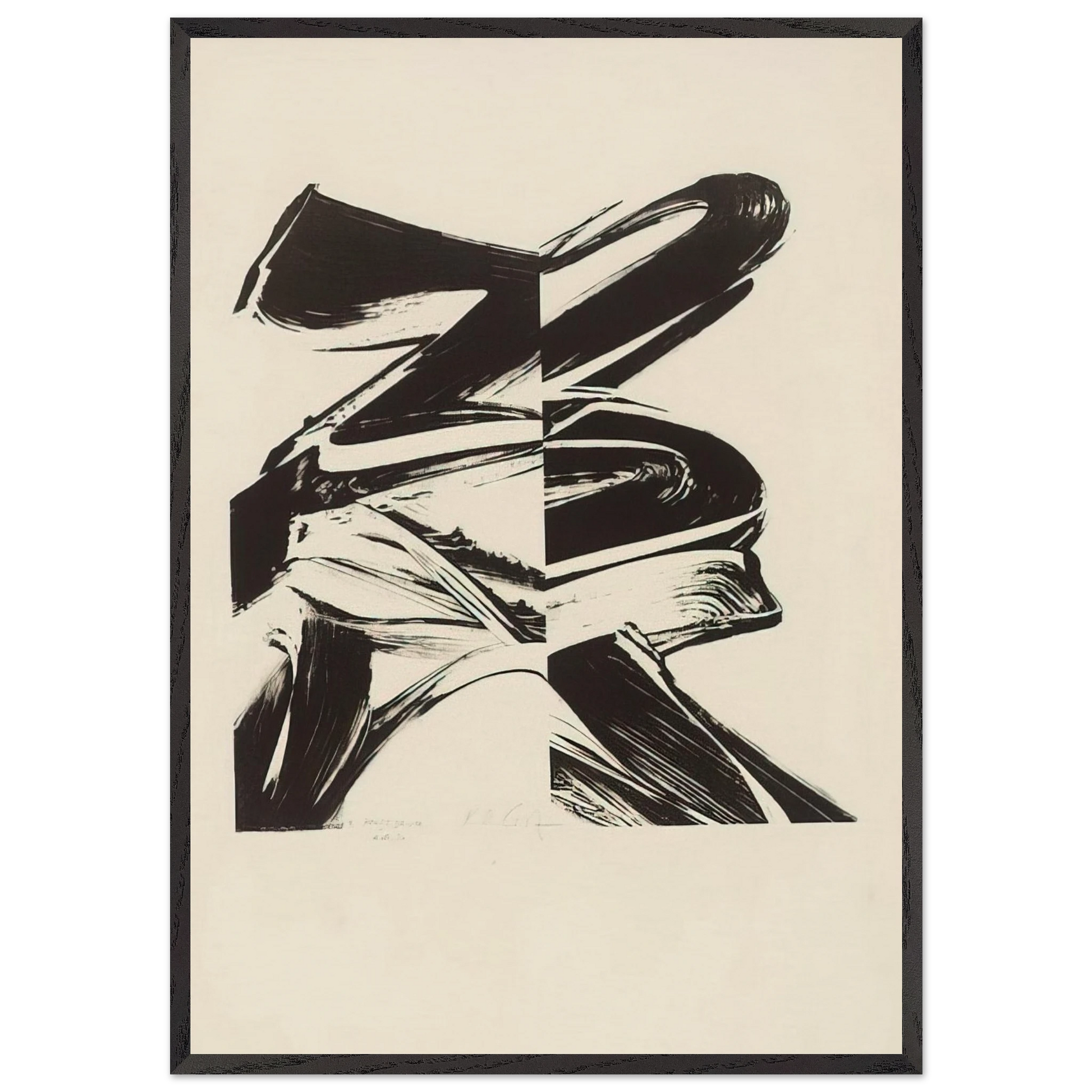 Untitled From a Laugh without Mouth - Karl Otto Gotz Framed Art Print – Black Wooden Frame - Default Title - -Framed Art Print