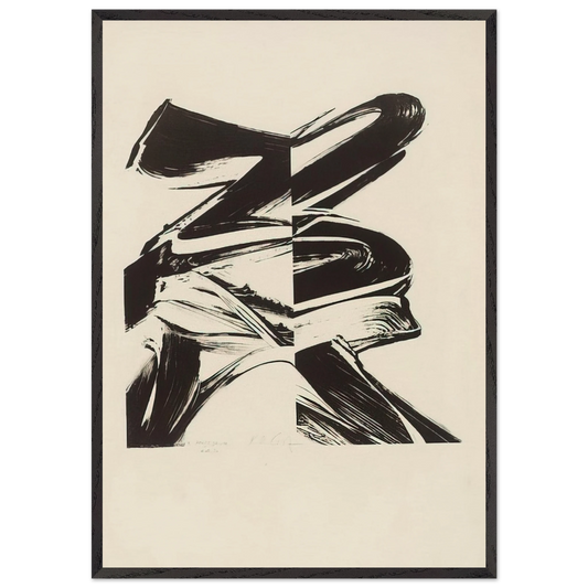 Untitled From a Laugh without Mouth - Karl Otto Gotz Framed Art Print – Black Wooden Frame - Default Title - -Framed Art Print