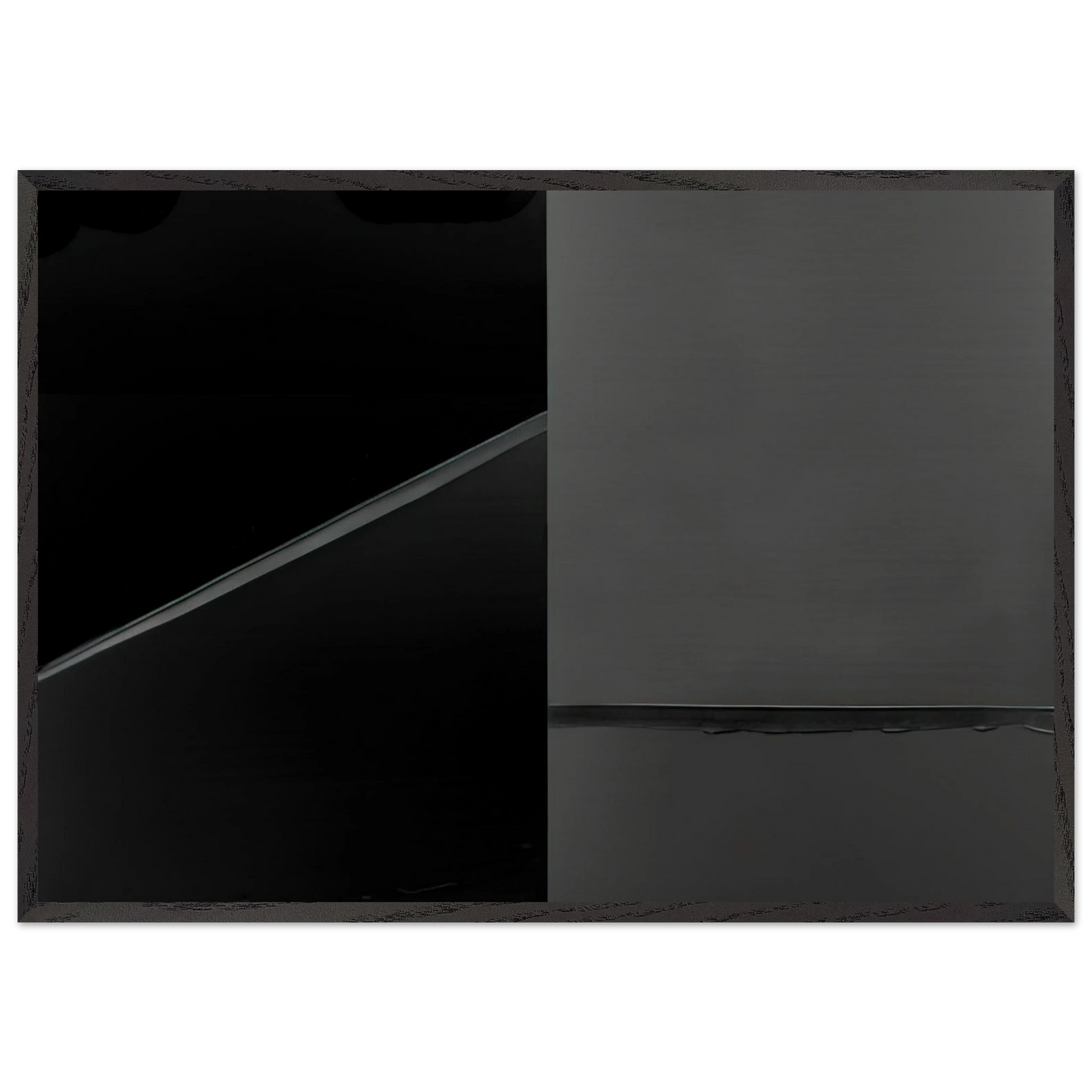 Peinture 222 x 314 cm 24 fevrier 2008 - 2008 - Pierre Soulages Framed Art Print – Black Wooden Frame - Default Title - -Framed Art Print