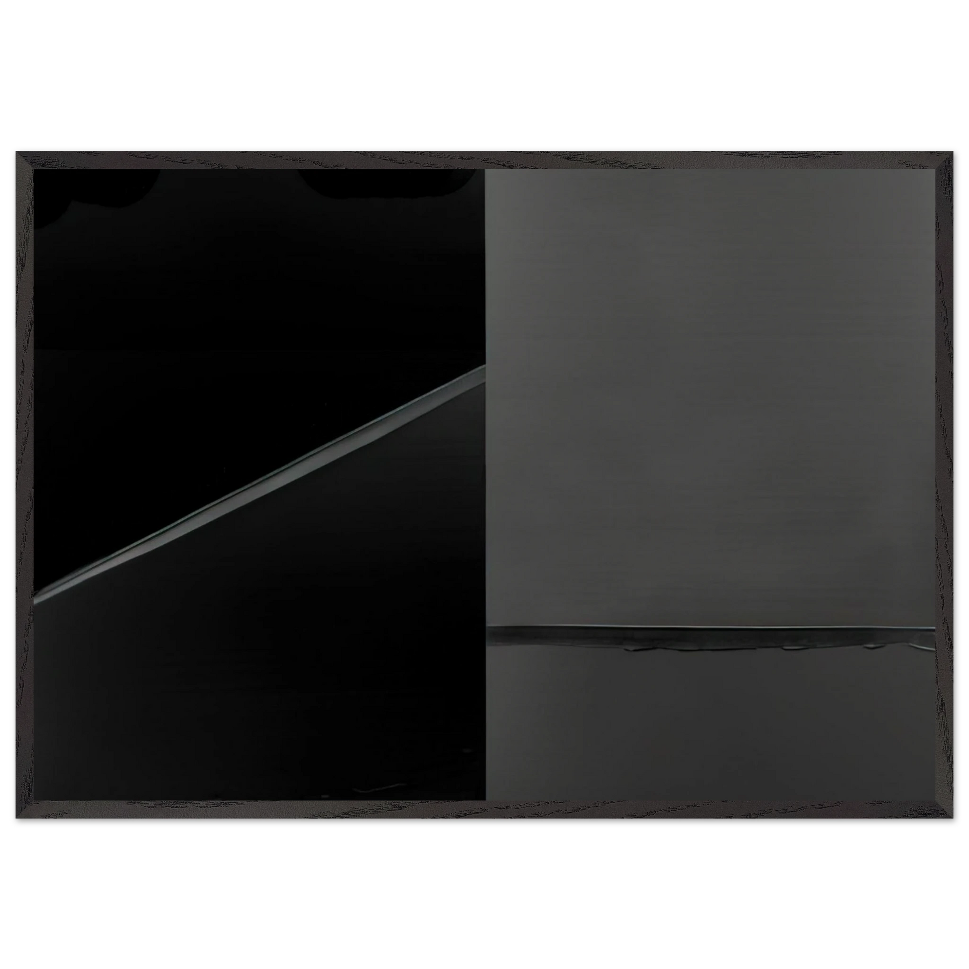Peinture 222 x 314 cm 24 fevrier 2008 - 2008 - Pierre Soulages Framed Art Print – Black Wooden Frame - Default Title - -Framed Art Print