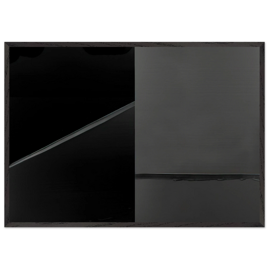 Peinture 222 x 314 cm 24 fevrier 2008 - 2008 - Pierre Soulages Framed Art Print – Black Wooden Frame - Default Title - -Framed Art Print
