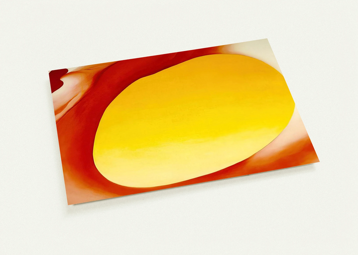 Pelvis Series - Red with Yellow By Georgia O'Keeffe Pack of 10 Post Cards | Georgia O'Keeffe Post Cards | A6 (10.5 x 14.8 cm) - 4.1 x 5.8 inches
