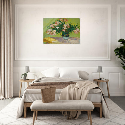 Oleanders and Books - Vincent van Gogh Acrylic Print - 70x100 cm / 28x40″ inches
