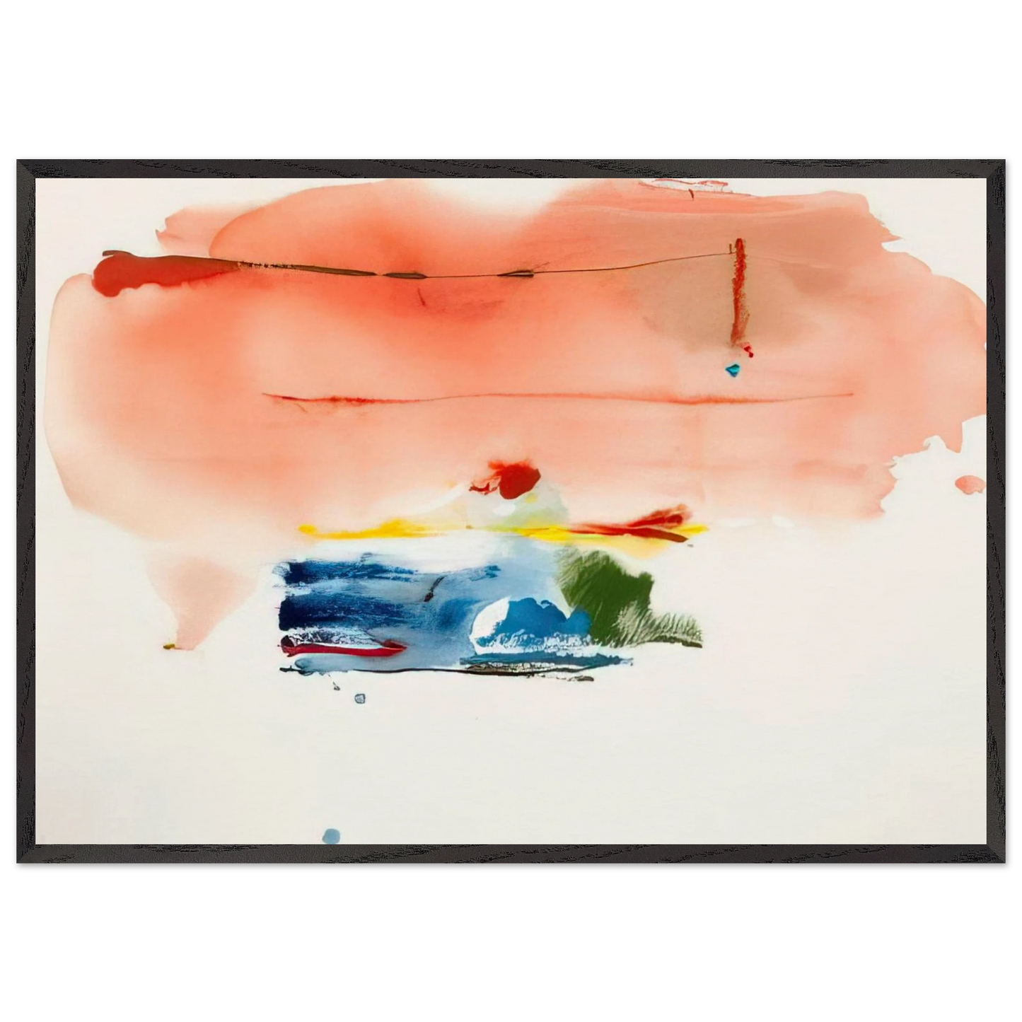 Santa Fe II - 1986 - Helen Frankenthaler Framed Art Print – Black Wooden Frame - Default Title - -Framed Art Print