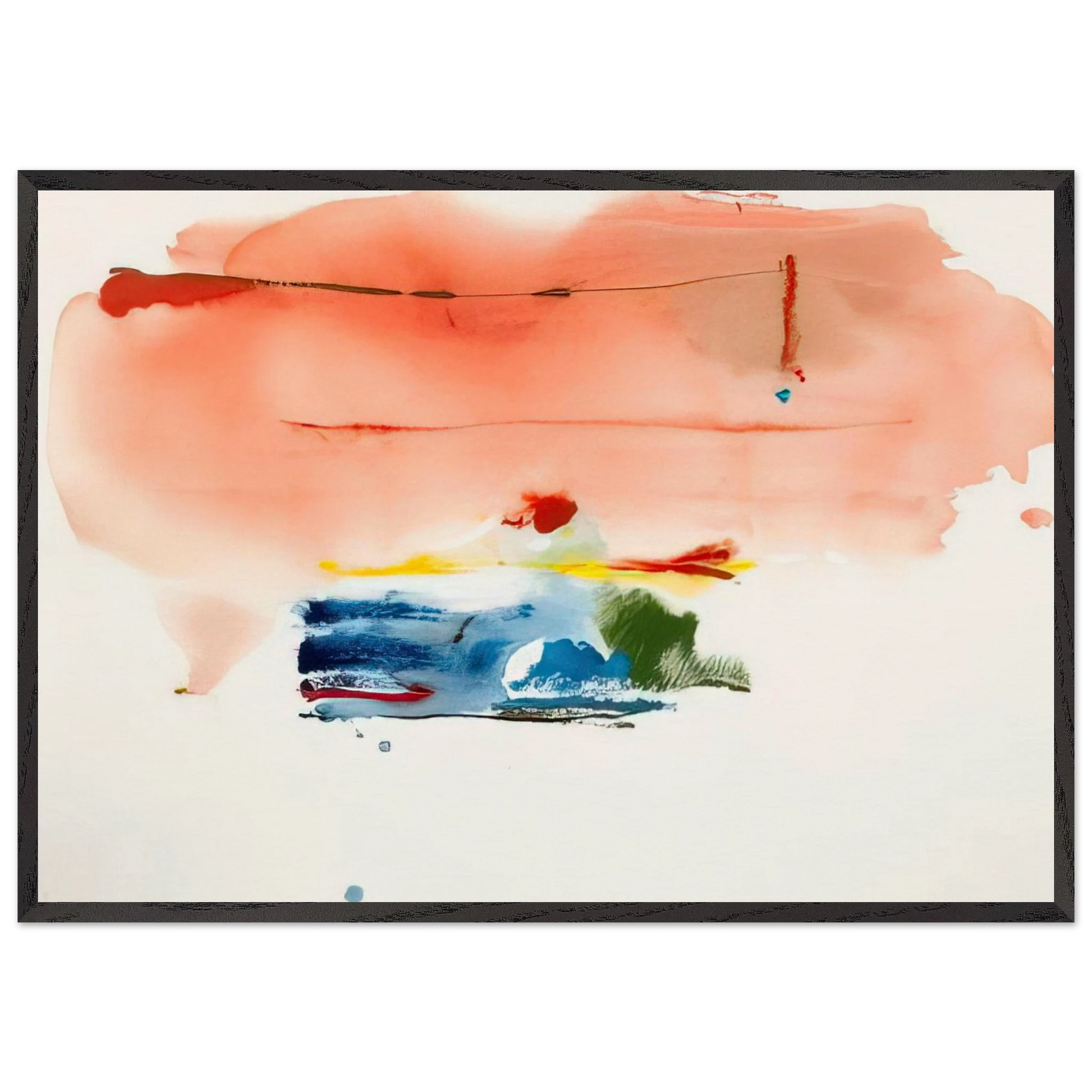 Santa Fe II - 1986 - Helen Frankenthaler Framed Art Print – Black Wooden Frame - Default Title - -Framed Art Print
