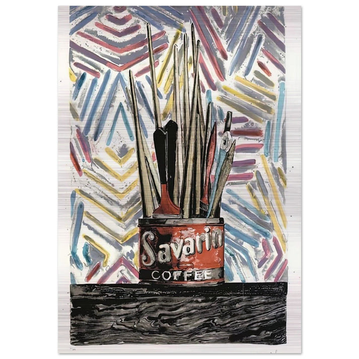 SAVARIN ULAE 183 - Jasper Johns Brushed Aluminum Print - 70x100 cm / 28x40 inches | Jasper Johns Aluminum Print | Jasper Johns Prints