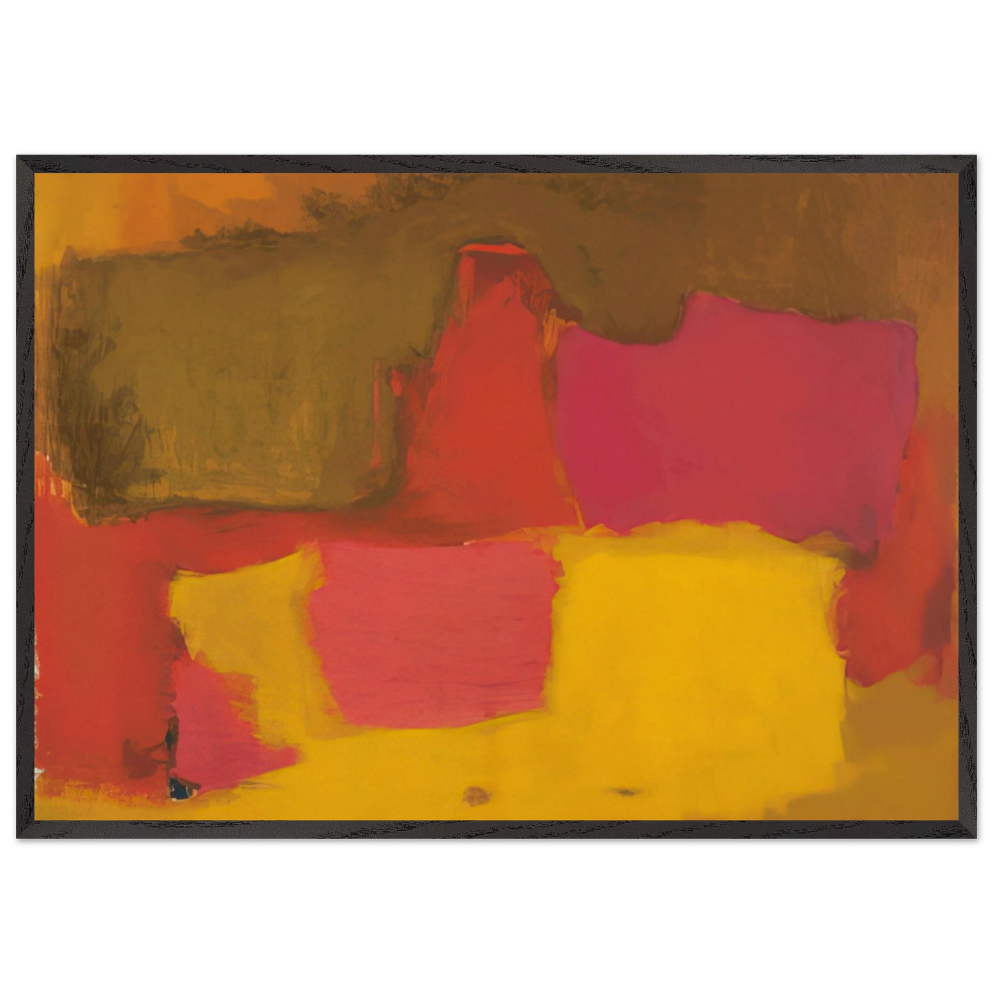 AWAY 1964 - Esteban Vicente Framed Art Print – Black Wooden Frame - Default Title - -Framed Art Print