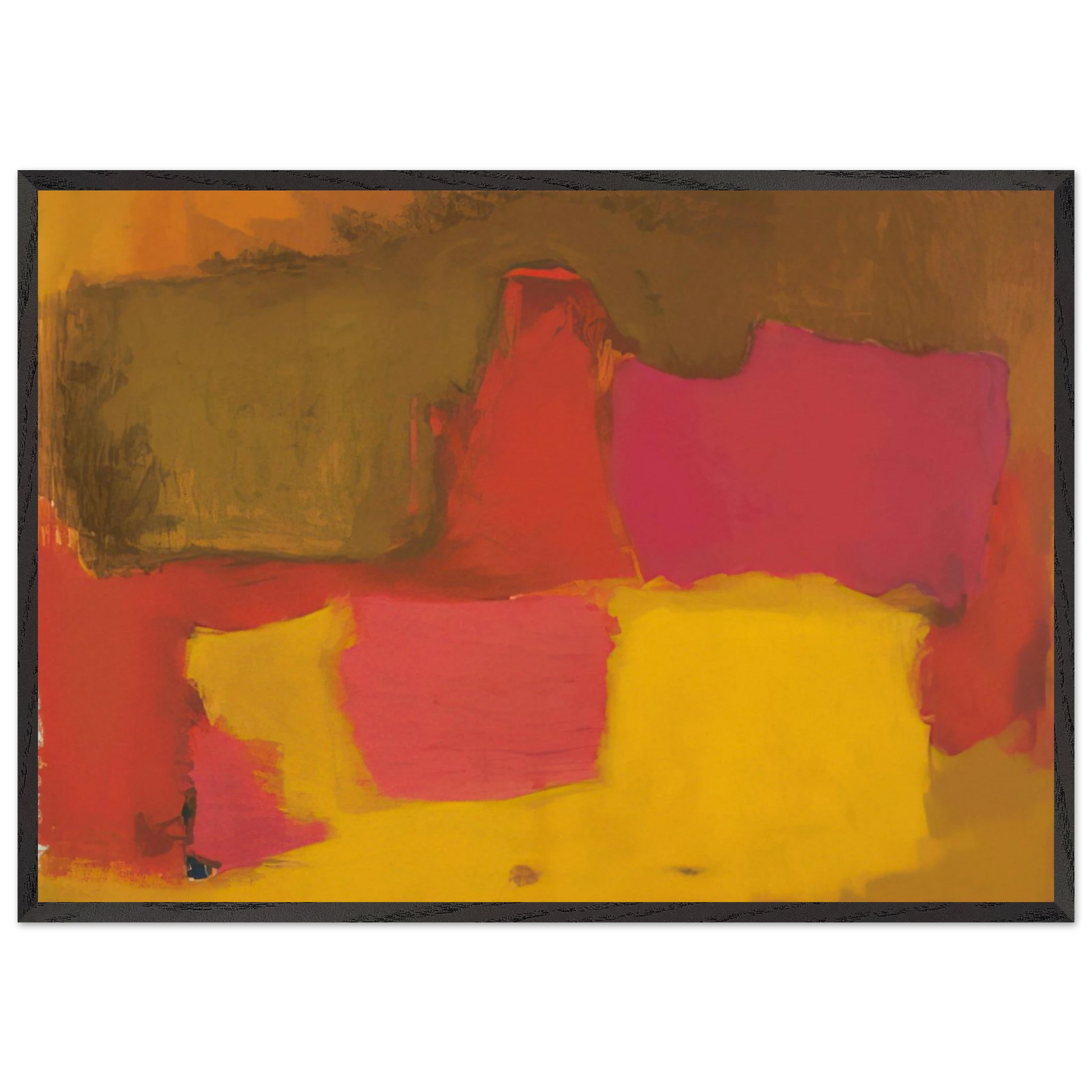 AWAY 1964 - Esteban Vicente Framed Art Print – Black Wooden Frame - Default Title - -Framed Art Print