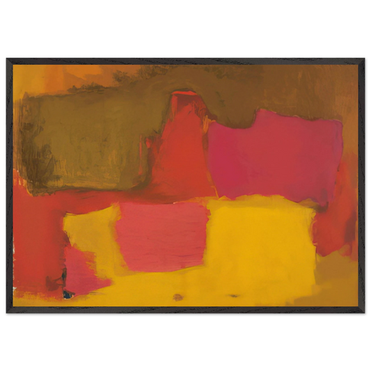 AWAY 1964 - Esteban Vicente Framed Art Print – Black Wooden Frame - Default Title - -Framed Art Print