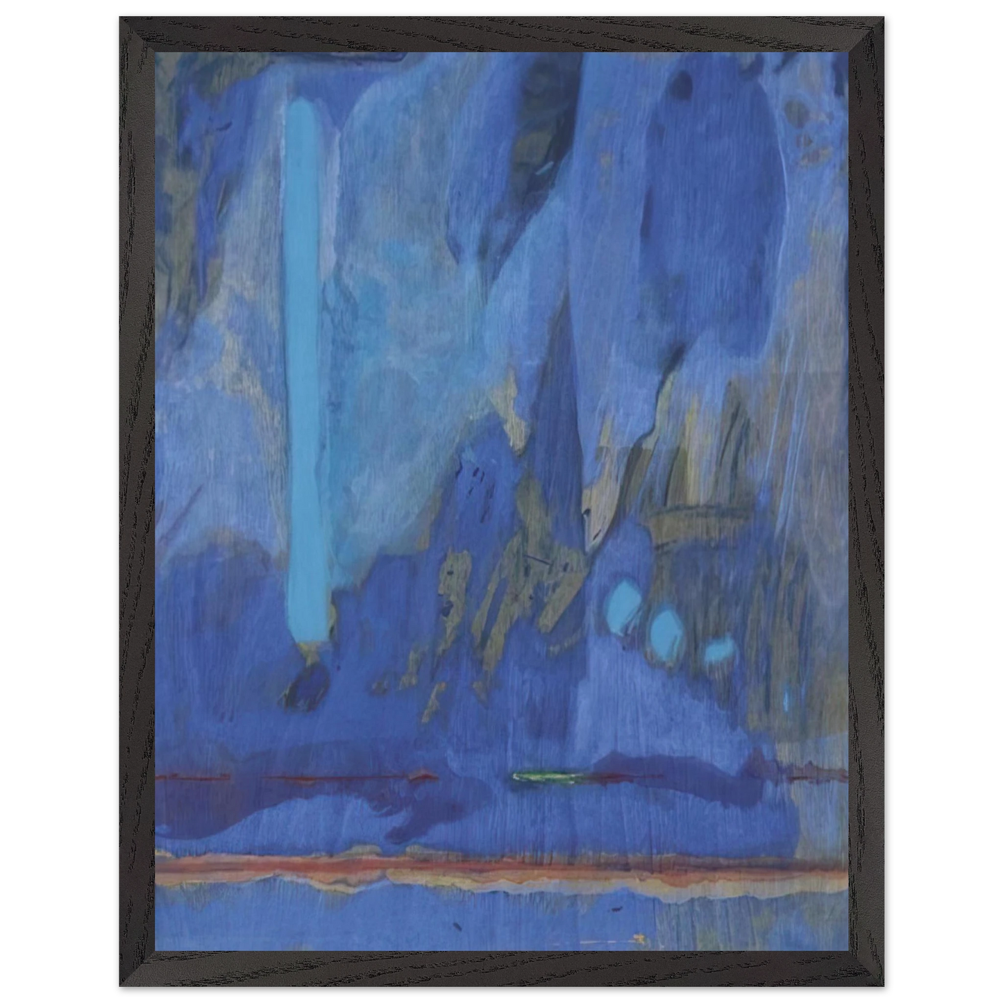 Helen Frankenthaler - Tales of Genji III - 1998 Wall art - 27x35 cm / 11x14 inches - Premium Wooden Framed Poster With Fine Art Paper - Wood frame