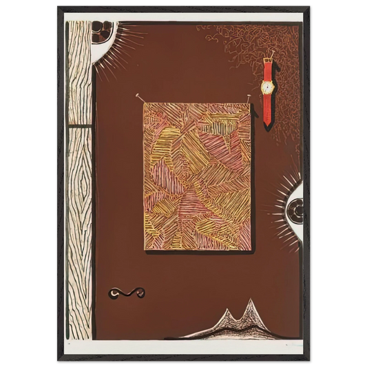 FACE WITH WATCH 1996 - Jasper Johns Framed Art Print – Black Wooden Frame - Default Title - -Framed Art Print