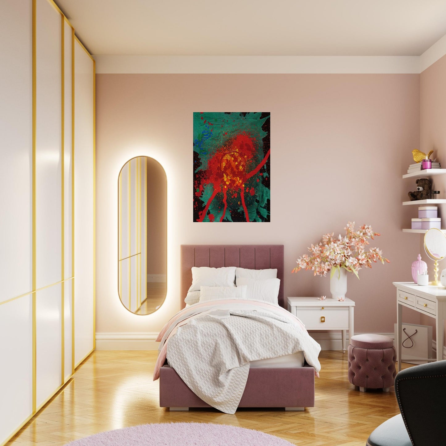 Blood Feud - 28.8.07 - 2007 - John Hoyland Brushed Aluminum Print - 70x100 cm / 28x40 inches | John Hoyland Aluminum Print | John Hoyland Prints