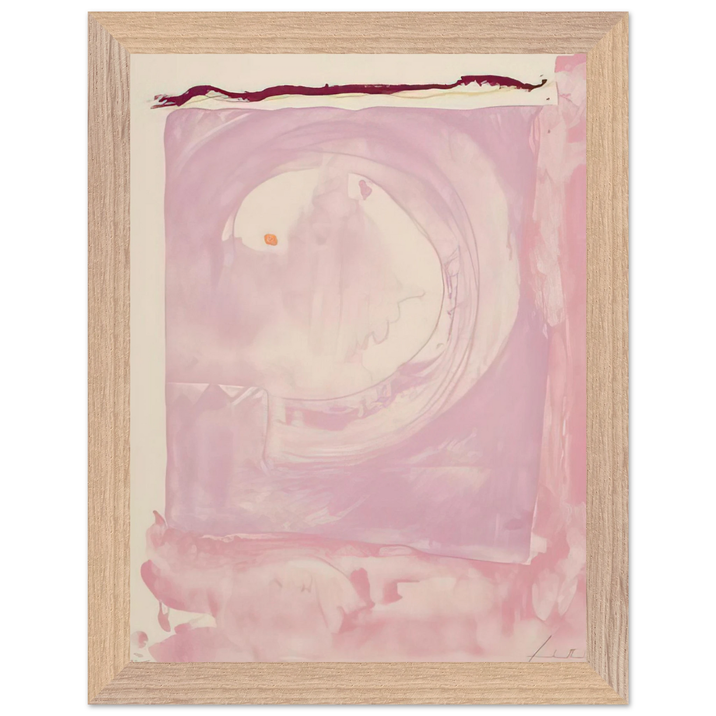 Helen Frankenthaler - Reflections IX - 1995 Wall art - 45x60 cm / 18x24 inches - Premium Wooden Framed Poster With Fine Art Paper - White frame