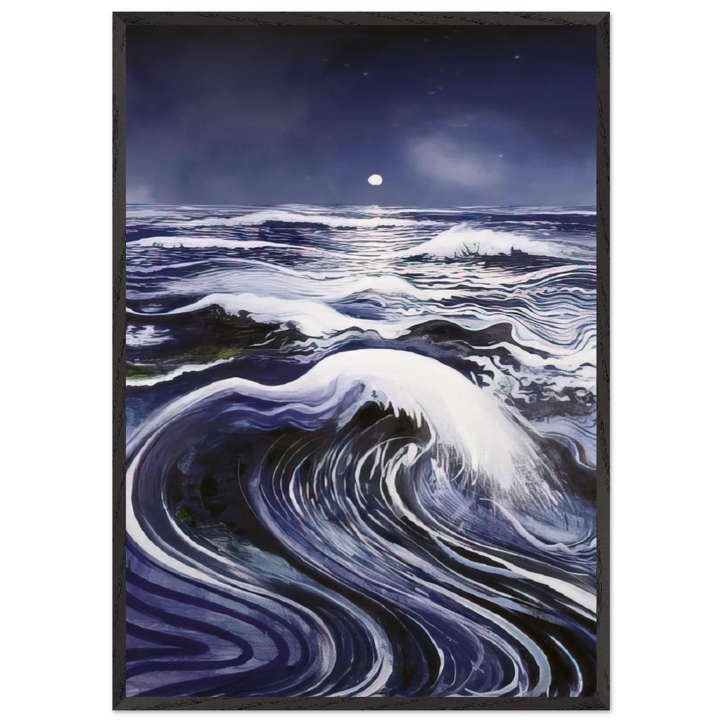 Thebes Revenge - 1982 - Brett Whiteley Framed Art Print – Black Wooden Frame - Default Title - -Framed Art Print